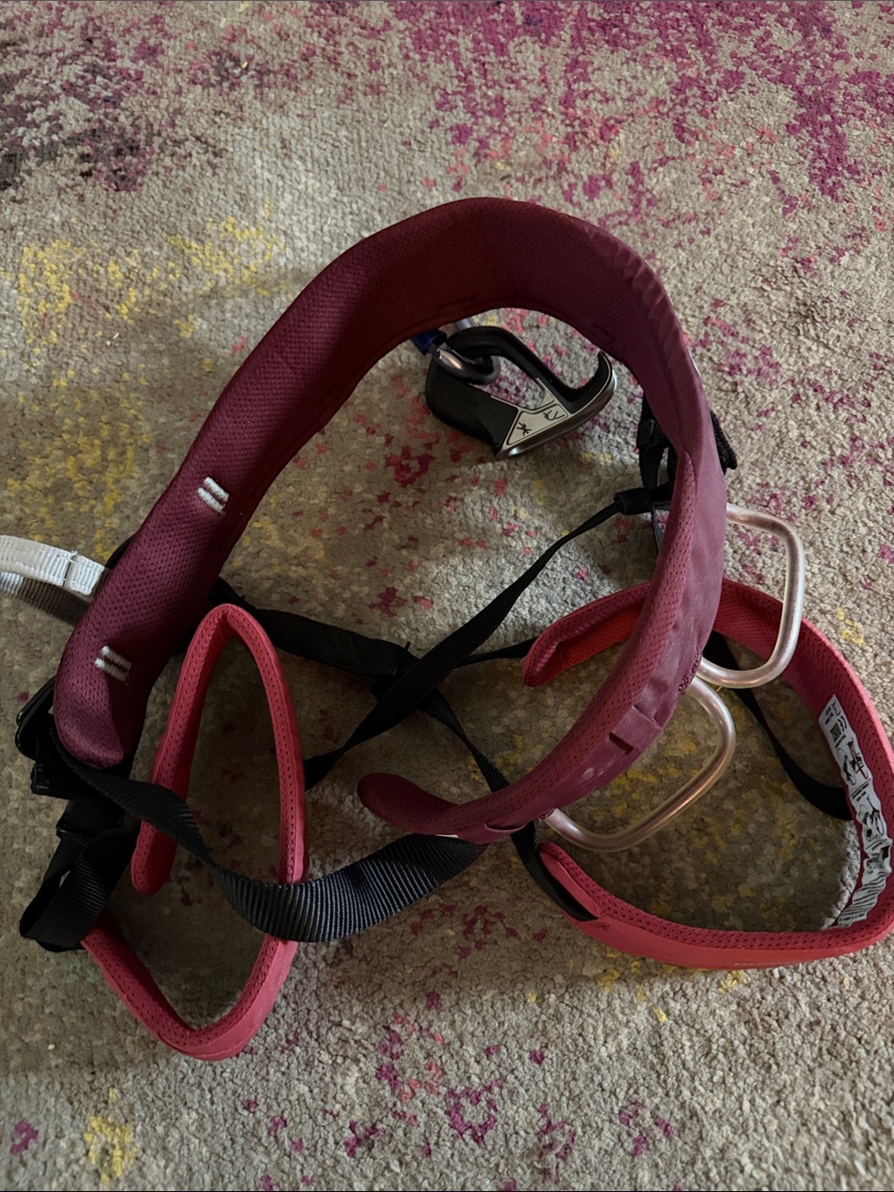 Black Diamond Rose-Red Climbing Harness Waistband Womens